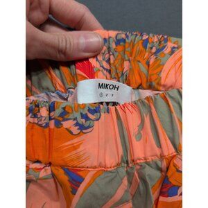 MIKOH Floral Print High-Waist Shorts Size 1 Orange Multicolor